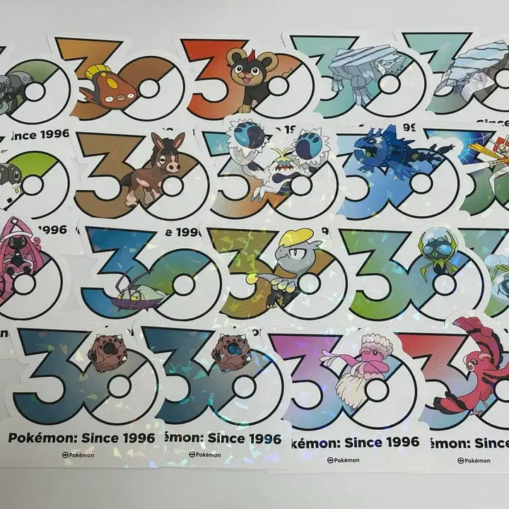 [BUNJANG] Pokemon 30th Anniversary Logo Sticker Collection / 포켓몬 팝업 30주년 로고 스티커 컬렉션