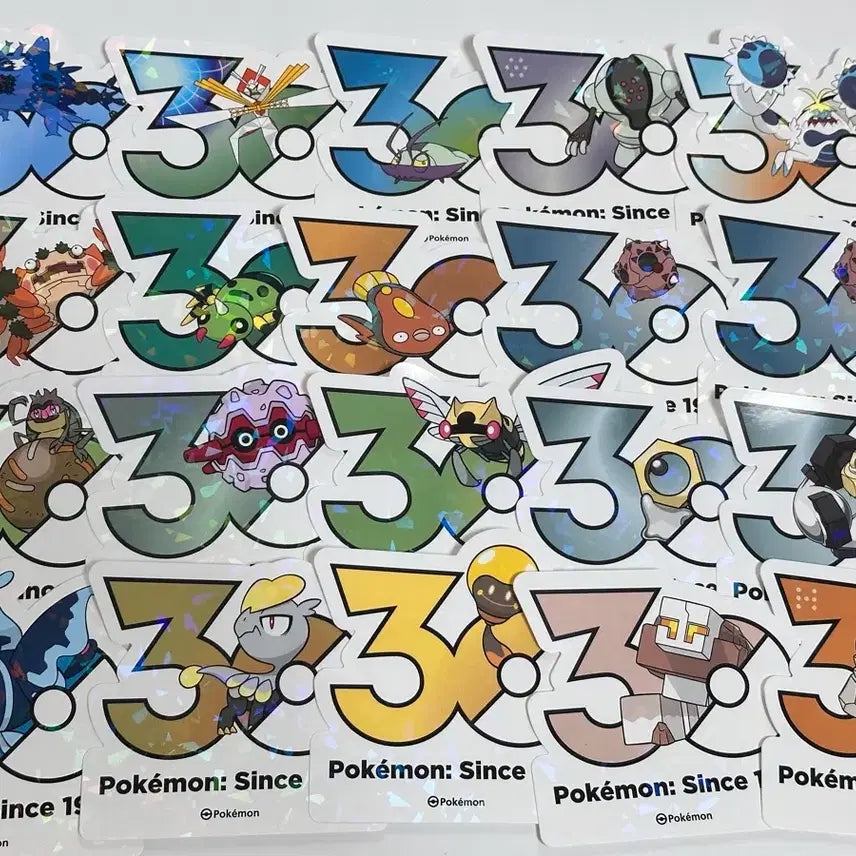 [BUNJANG] Pokemon 30th Anniversary Logo Sticker Collection / 포켓몬 팝업 30주년 로고 스티커 컬렉션