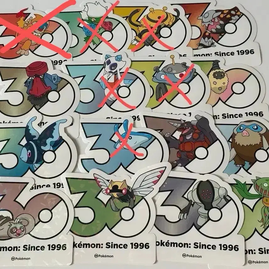 [BUNJANG] Pokemon 30th Anniversary Logo Sticker Collection / 포켓몬 팝업 30주년 로고 스티커 컬렉션