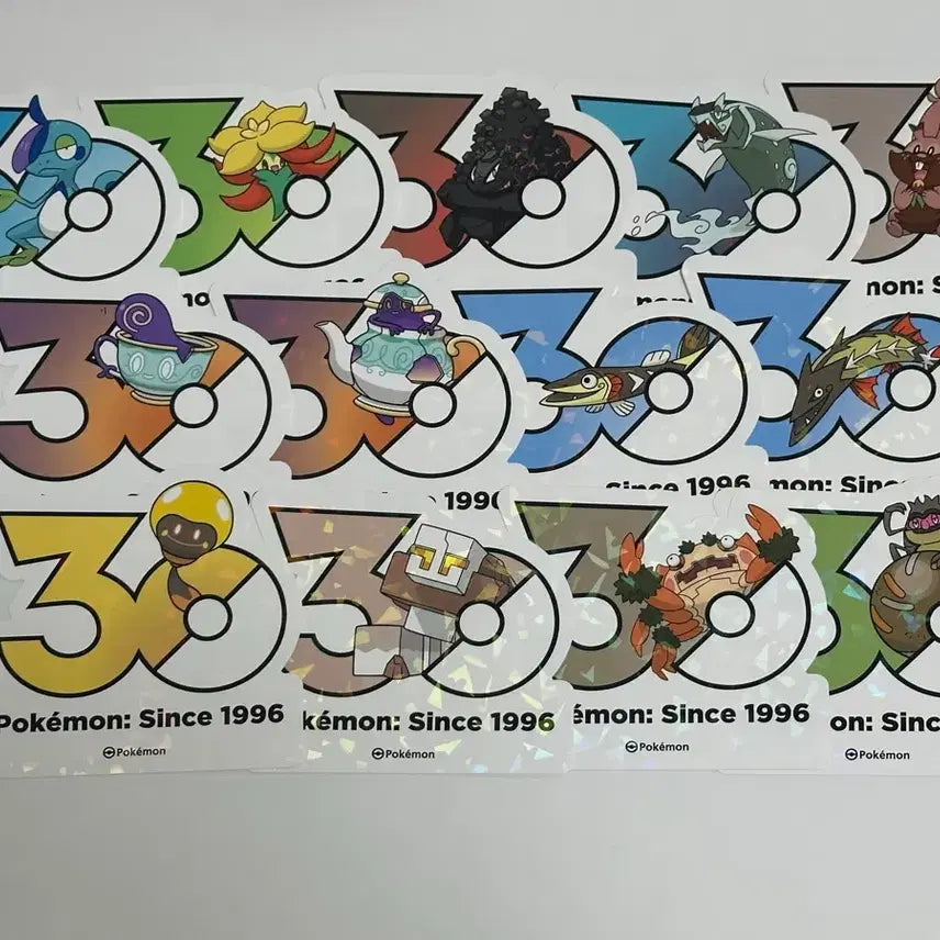[BUNJANG] Pokemon 30th Anniversary Logo Sticker Collection / 포켓몬 팝업 30주년 로고 스티커 컬렉션
