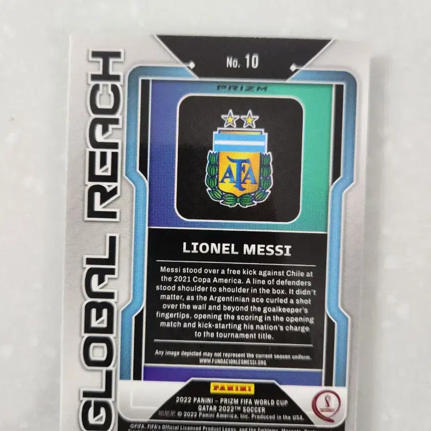 [BUNJANG] Lionel Messi 2022 Qatar World Cup Panini Prizm Global Reach Silver Card / 메시 카타르 월드컵 카드 실버 파니니