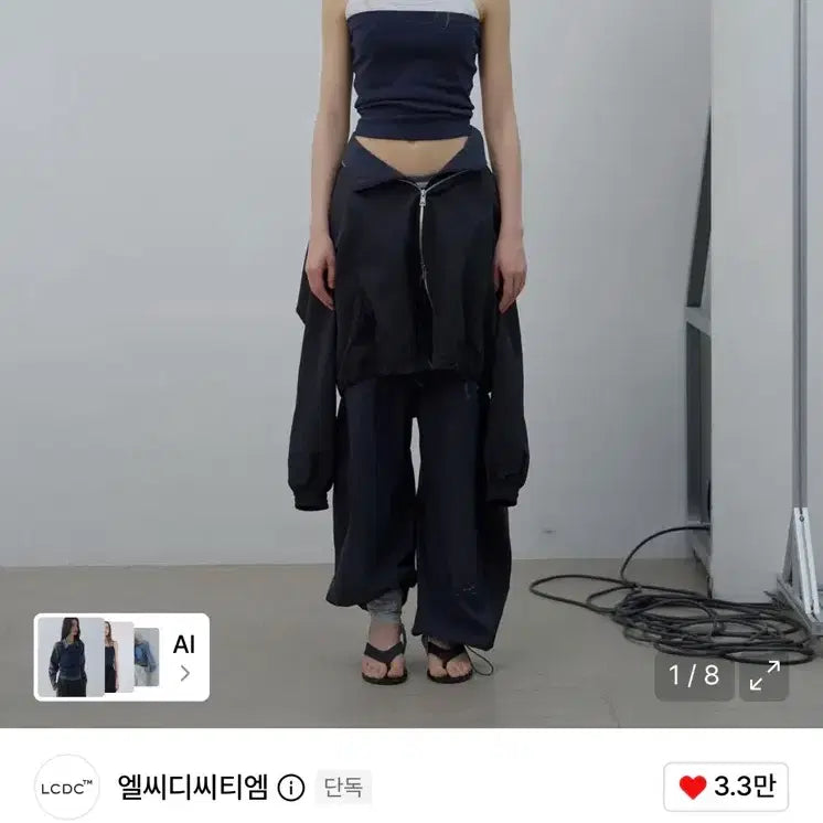 [BUNJANG] Lctctm Triple Layered Top Navy / 엘씨디씨티엠 트리플 레이어드 탑 네이비 lctctm
