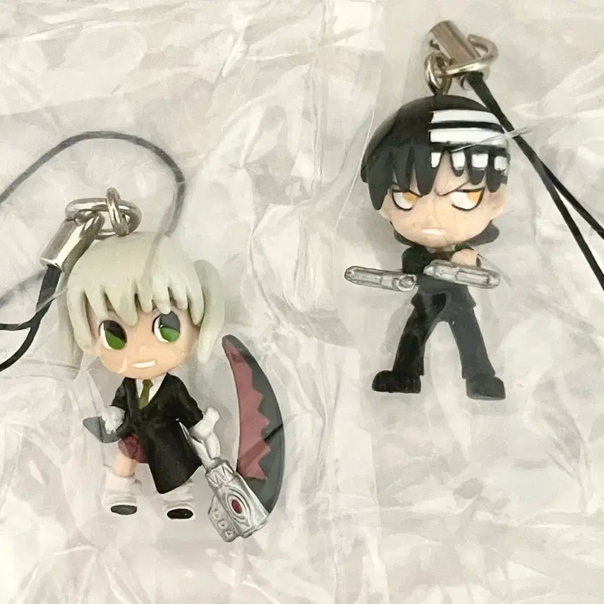 [BUNJANG] Soul Eater Maka Albarn Death the Kid Swing Figure Strap Keychain Bundle Set / 일괄) 소울이터 마카 데스더키드 스윙 피규어 스트랩 키링