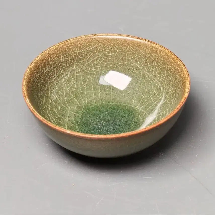 [BUNJANG] Qing Dynasty Celadon Glaze Large Bowl / [진품] 청나라 중기 출토품 용천요 빙렬유 대요완 중국도자기 골동품