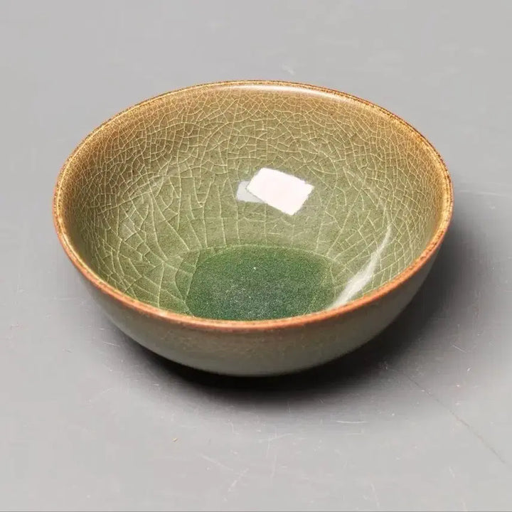 [BUNJANG] Qing Dynasty Celadon Glaze Large Bowl / [진품] 청나라 중기 출토품 용천요 빙렬유 대요완 중국도자기 골동품