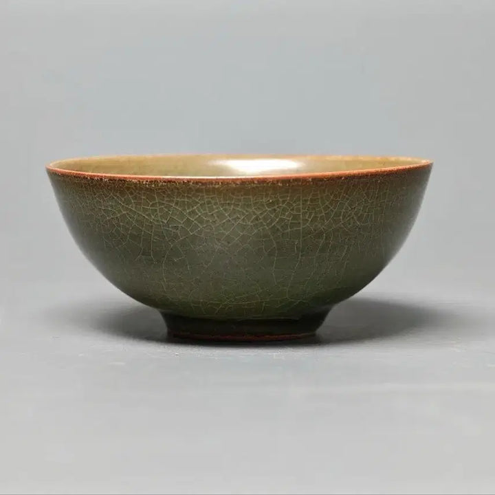 [BUNJANG] Qing Dynasty Celadon Glaze Large Bowl / [진품] 청나라 중기 출토품 용천요 빙렬유 대요완 중국도자기 골동품