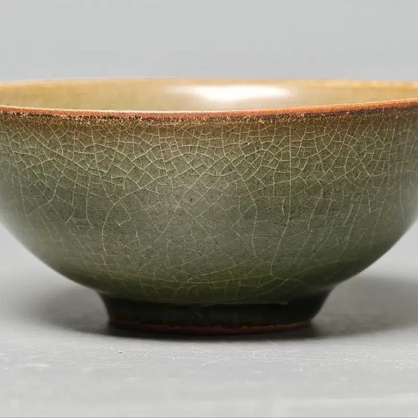 [BUNJANG] Qing Dynasty Celadon Glaze Large Bowl / [진품] 청나라 중기 출토품 용천요 빙렬유 대요완 중국도자기 골동품