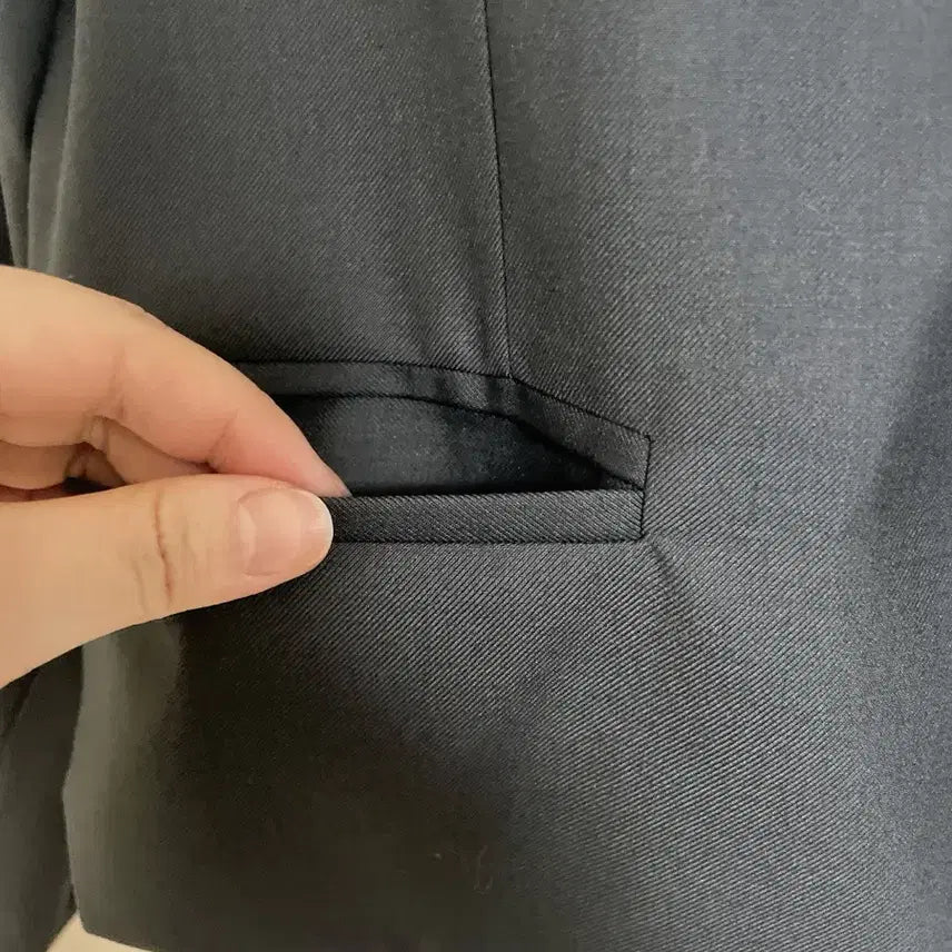 [BUNJANG] Charcoal Round Jacket / (새상품) 챠콜 라운드 자켓