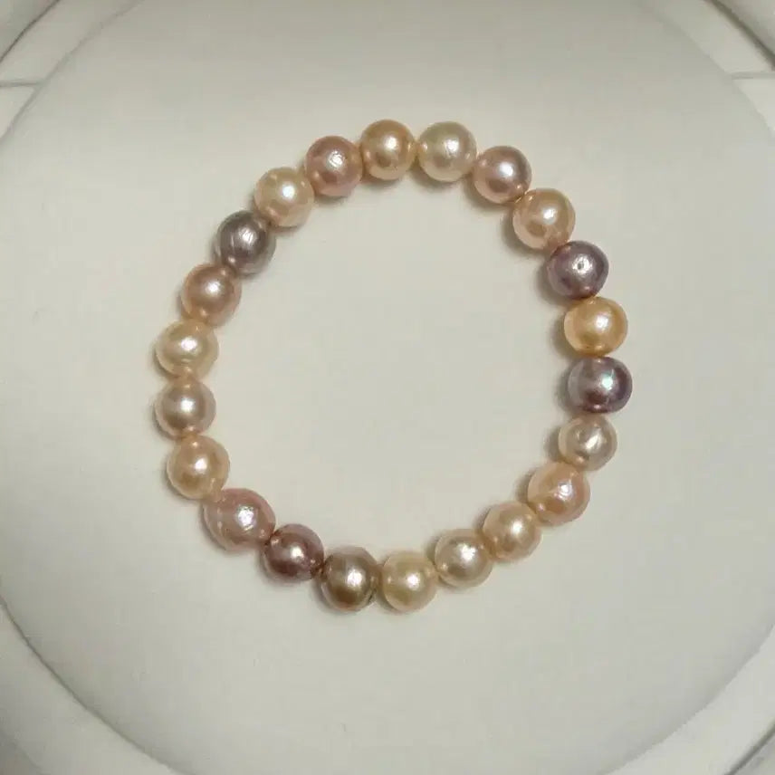 [BUNJANG] Natural Freshwater Pearl Candy Color Baroque Bracelet 8-9mm / 새상품) 천연 담수진주 캔디색 바로크 팔찌 8-9mm