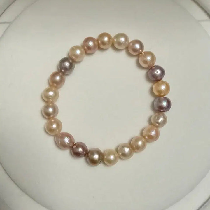 [BUNJANG] Natural Freshwater Pearl Candy Color Baroque Bracelet 8-9mm / 새상품) 천연 담수진주 캔디색 바로크 팔찌 8-9mm