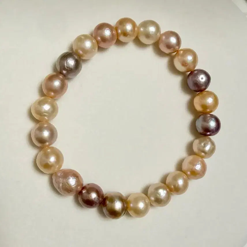 [BUNJANG] Natural Freshwater Pearl Candy Color Baroque Bracelet 8-9mm / 새상품) 천연 담수진주 캔디색 바로크 팔찌 8-9mm