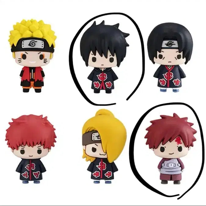 [BUNJANG] Naruto Chocorin Sasuke &amp; Gaara Figure Set / 나루토 초코린 쵸코린 사스케 가아라