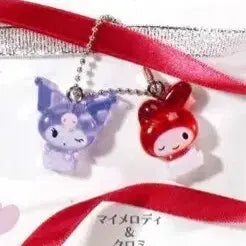 [BUNJANG] Sanrio Nakayoshi Drop Charm Gacha Keyring Kuromi My Melody / 산리오 나카요시 드롭 참 가챠 키링 쿠로미 마이멜로디