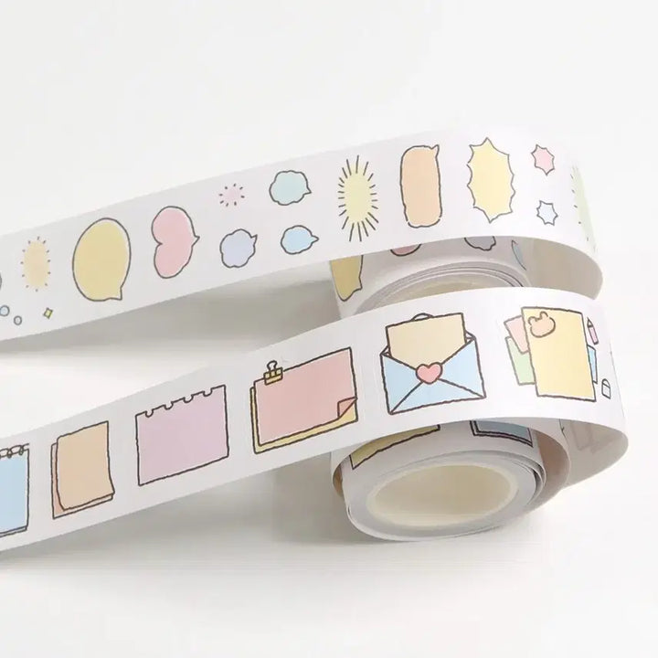 [BUNJANG] Jini Yoni Speech Bubble Washi Tape Sticker Roll / 키스컷 띵) 지니요니 말풍선 모조지 롤 스티커 다꾸