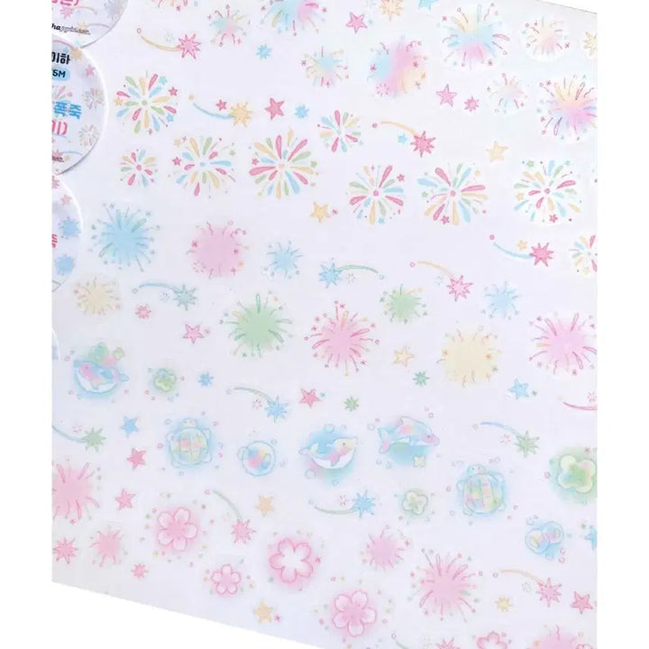 [BUNJANG] Dear Myha Sparkler Firecracker Sticker Set / 키스컷 띵) 디어마이하 스파클러 폭죽 불꽃놀이 다꾸 스티커 무광코팅