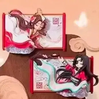 [BUNJANG] Tian Guan Ci Fu Study Reward Magnets Silk Scroll Figure Set (Taizi Yexin &amp; Huasheng) / 천관사복 공부금권 마그넥 자석 비단 족자 피규어 태자열신 화성 판매