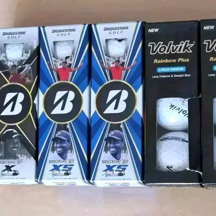 [BUNJANG] Bridgestone Tour B XS &amp; Volvik Rainbow Plus Golf Balls (15-Count, Sealed) / 무료배송 브릿지스톤 투어비 볼빅 골프공 15구 미개봉 새상품