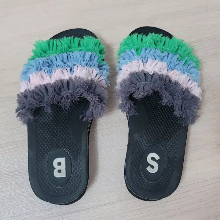 [BUNJANG] SUECOMMA BONNIE Frill Mule Platform Slippers / 슈콤마보니 프릴 뮬 해변템 키높이 슬리퍼