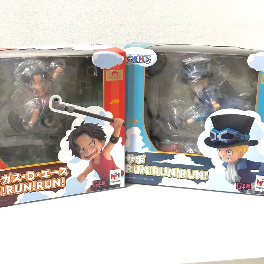 [BUNJANG] MegaHouse One Piece Portgas D. Ace &amp; Sabo Figure Set / 원피스 메가하우스 런런런 에이스 사보 피규어
