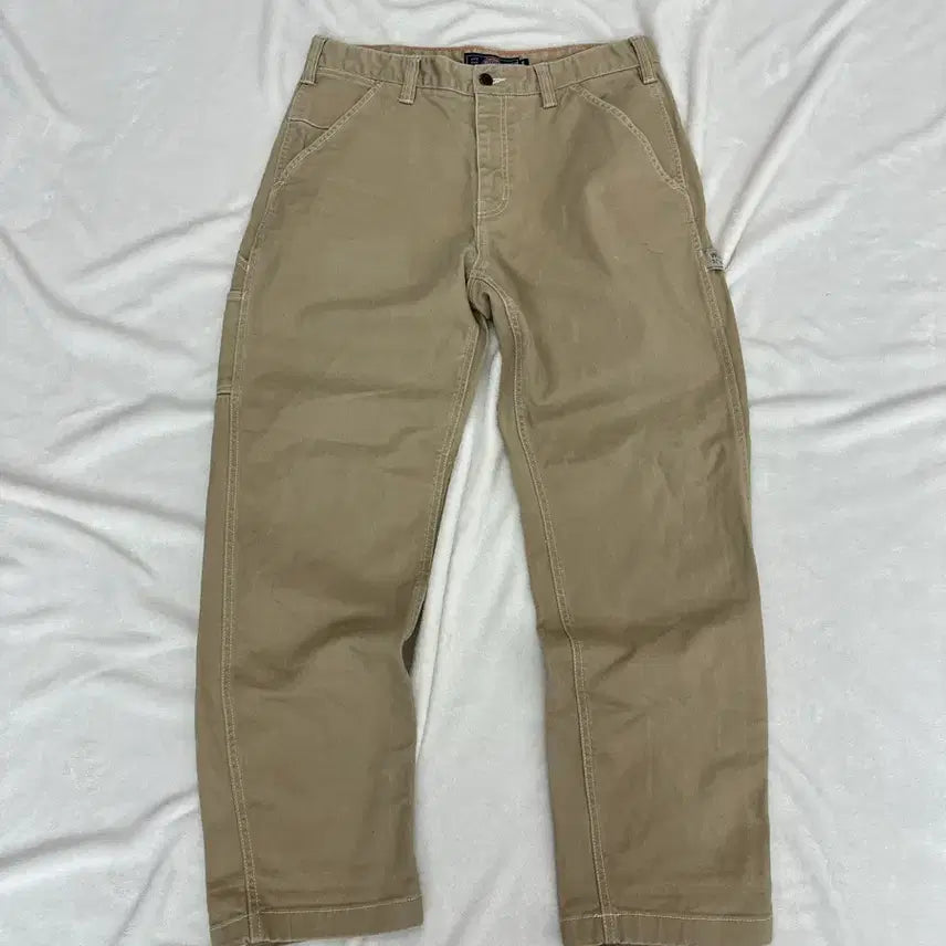 [BUNJANG] Dickies Leather Patch Carpenter Denim Work Pants / (34)디키즈 레더패치 카펜터 데님 워크팬츠