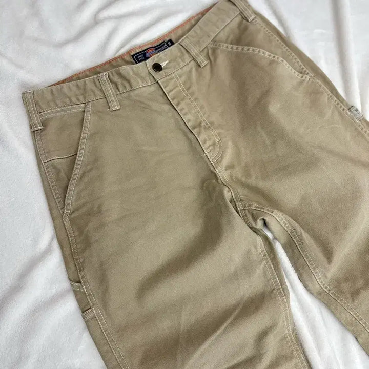 [BUNJANG] Dickies Leather Patch Carpenter Denim Work Pants / (34)디키즈 레더패치 카펜터 데님 워크팬츠