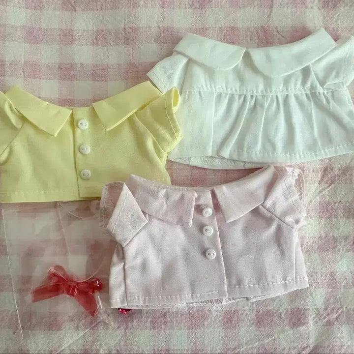 [BUNJANG] 15cm 20cm Doll Shirt Dress Clothes Set / 15cm 20cm 셔츠 원피스 인형 옷