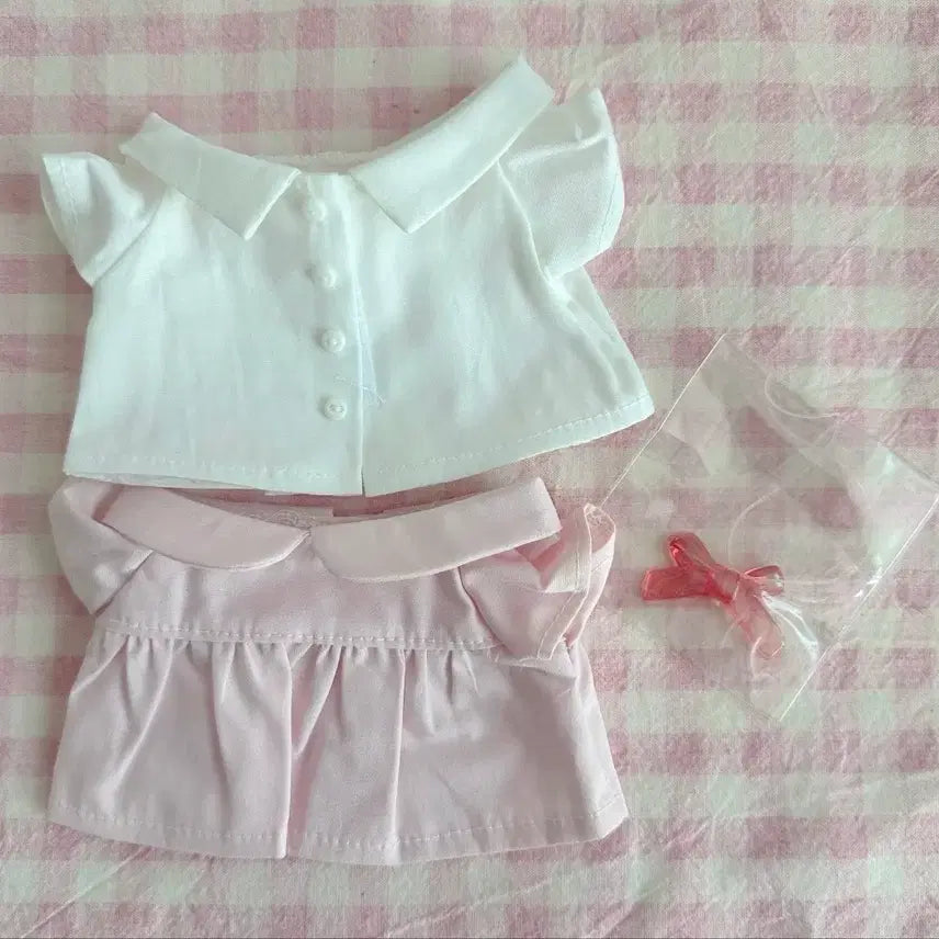[BUNJANG] 15cm 20cm Doll Shirt Dress Clothes Set / 20cm 셔츠 원피스 인형 옷