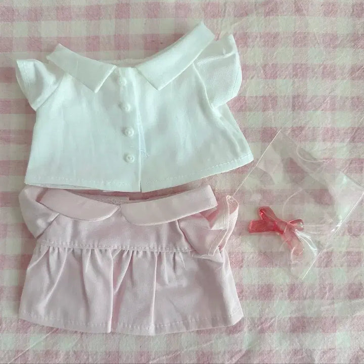 [BUNJANG] 15cm 20cm Doll Shirt Dress Clothes Set / 20cm 셔츠 원피스 인형 옷
