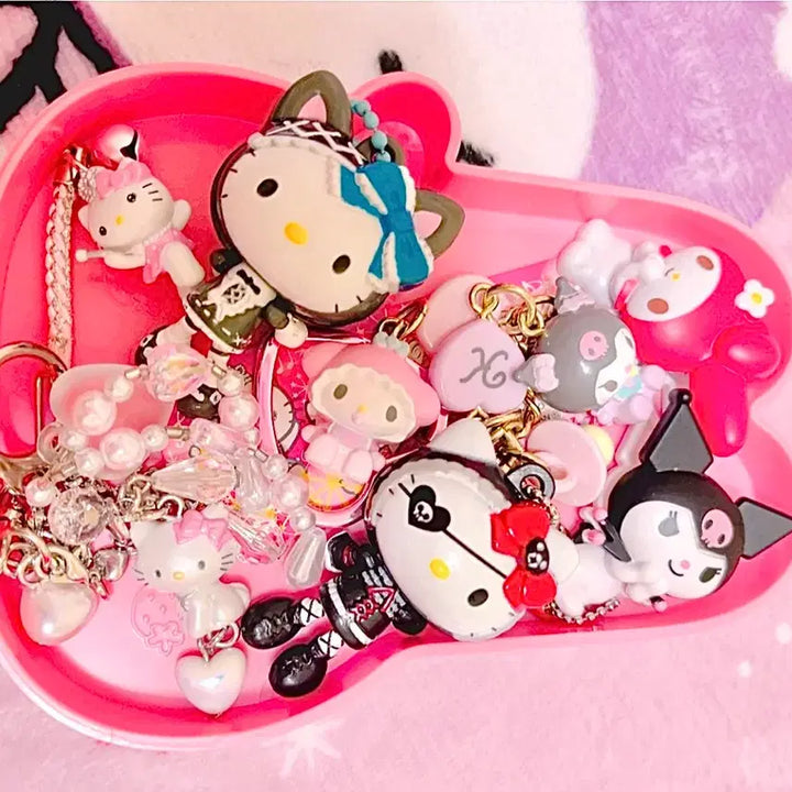 [BUNJANG] Vintage Kitty Goth Lolita Punk Gothic Jars Strap / 고전빈티지키티킽스고스로리펑크고딕달랑이지뢰계스트랩