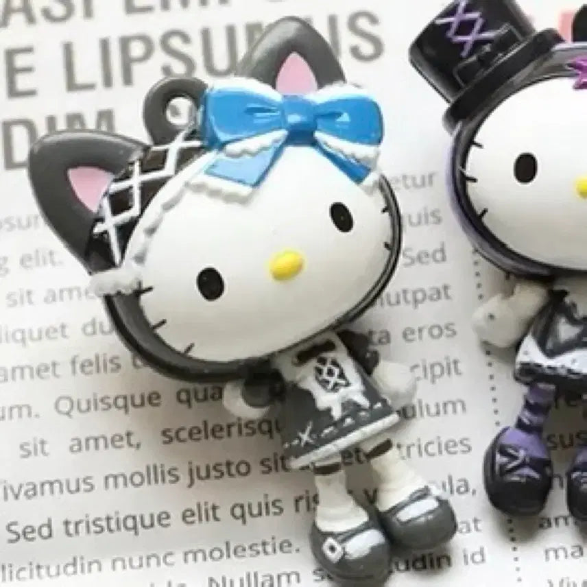 [BUNJANG] Vintage Kitty Goth Lolita Punk Gothic Jars Strap / 고전빈티지키티킽스고스로리펑크고딕달랑이지뢰계스트랩