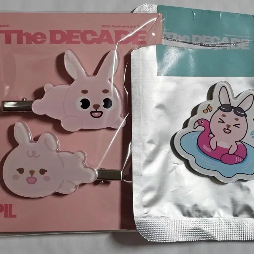 [BUNJANG] DAY6 Denimals Hair Clip &amp; Magnet Set - Wonpil / 데이식스 데니멀즈 부산마그넷 헤어클립 원필