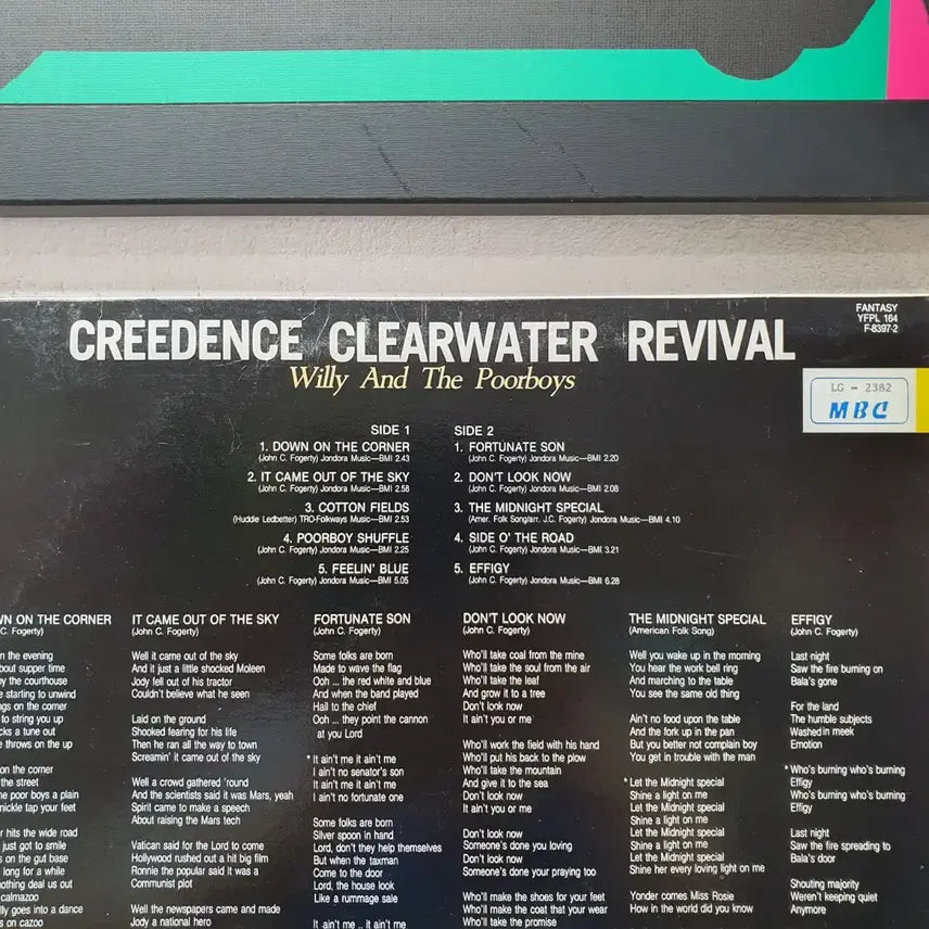 [BUNJANG] Creedence Clearwater Revival Willy and the Poor Boys Vinyl Record / 크리던스 클리어워터 리바이벌 Willy and the Poor Boys