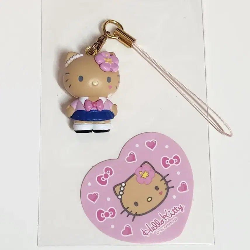 [BUNJANG] Hello Kitty Lovely Frill Mascot Strap (Tanning Kitty School Uniform Ver.) / [정품] 태닝키티 교복 헬로키티 러블리 프릴 트레이딩 마스코트 스트랩