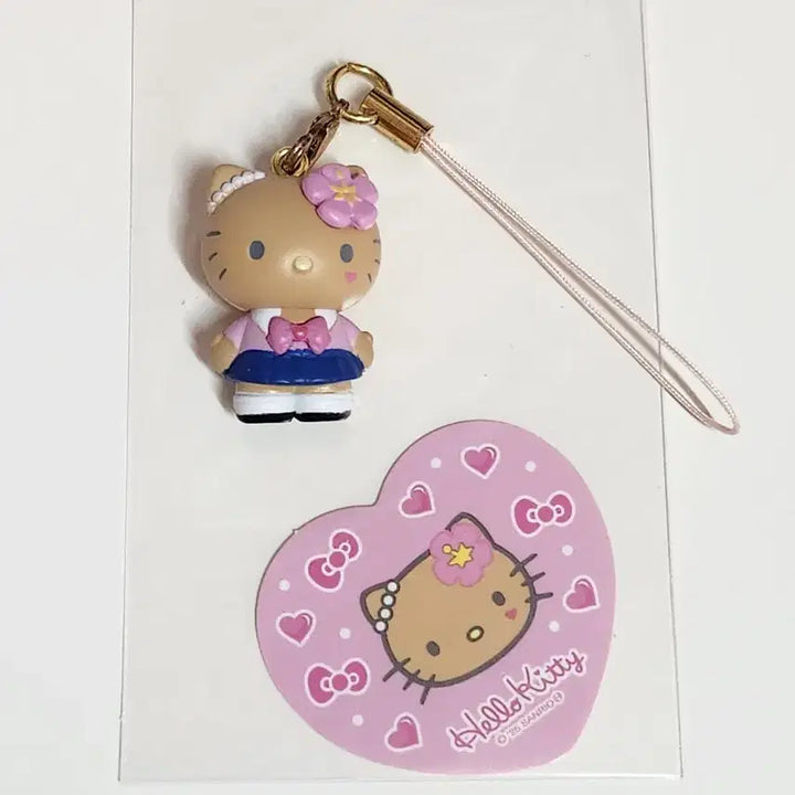 [BUNJANG] Hello Kitty Lovely Frill Mascot Strap (Tanning Kitty School Uniform Ver.) / [정품] 태닝키티 교복 헬로키티 러블리 프릴 트레이딩 마스코트 스트랩