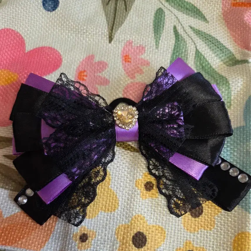 [BUNJANG] Penlight Ribbon (Black &amp; Purple) / 펜라이트 리본