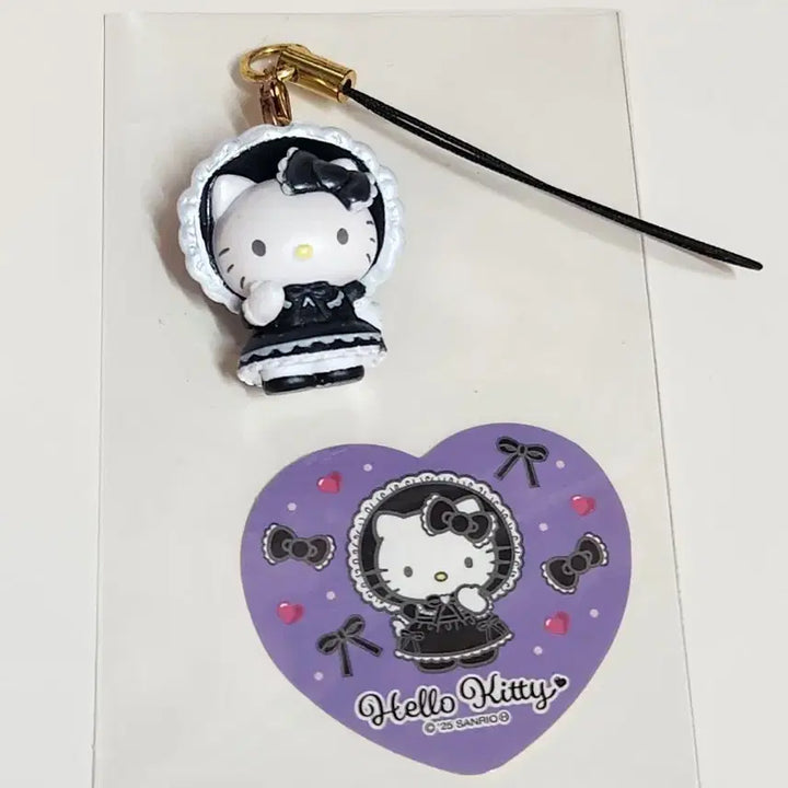 [BUNJANG] Sanrio Hello Kitty Lovely Frill Trading Mascot Strap - Black Lolita Ver. / [정품] 블랙 로리타 헬로키티 러블리 프릴 트레이딩 마스코트 스트랩
