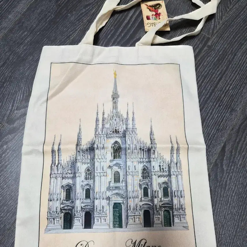 [BUNJANG] Duomo Milano Linen Blend Tote Bag / 이탈리아 두오모 밀라노 고급에코백