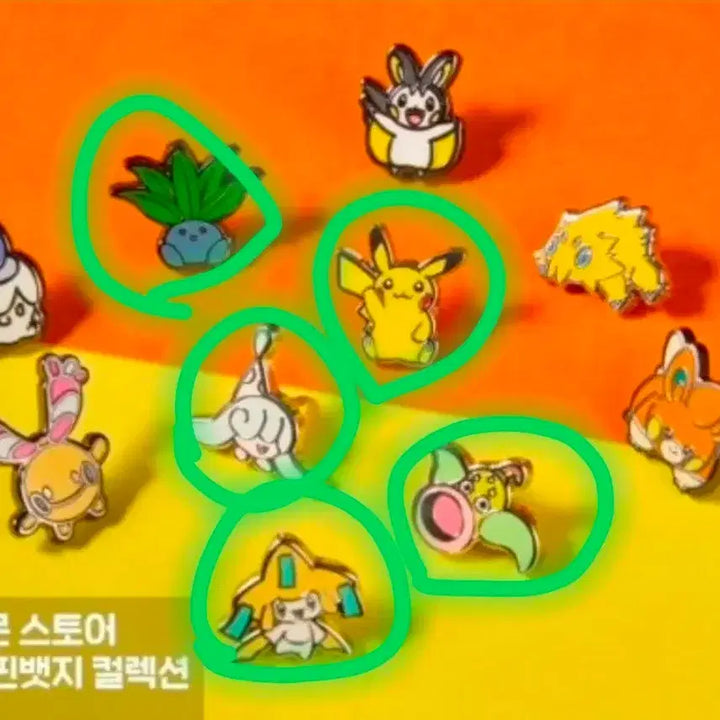 [BUNJANG] Pokemon Mini Pin Badge Collection Gacha Bundle Set / 포켓몬 미니 핀뱃지 컬렉션 가챠 일괄