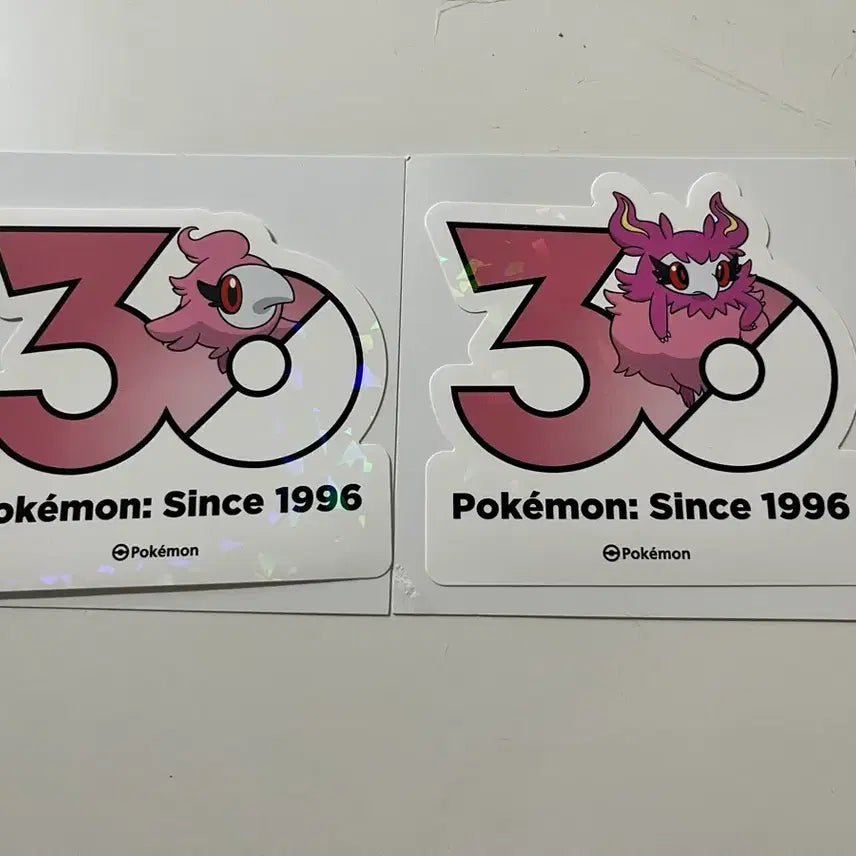 [BUNJANG] Pokemon 30th Anniversary Holo Sticker Set - Chup &amp; Furefure / 포켓몬 30주년 스티커 슈쁘+프레프티르