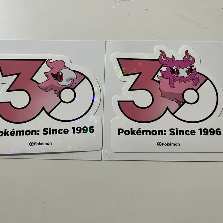 [BUNJANG] Pokemon 30th Anniversary Holo Sticker Set - Chup &amp; Furefure / 포켓몬 30주년 스티커 슈쁘+프레프티르