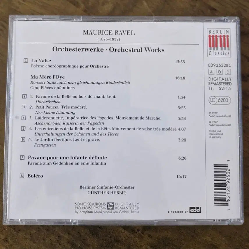 [BUNJANG] Maurice Ravel Orchestral Works Collection CD / CD 모리스 라벨 오케스트라 작품집