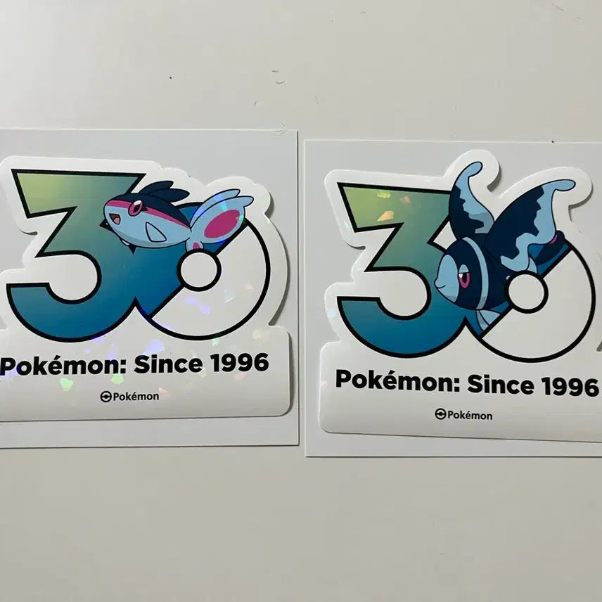 [BUNJANG] Pokemon 30th Anniversary Hologram Stickers - Fluorescent Fish &amp; Neon Light Designs / 포켓몬 30주년 스티커 형광어+네오라이트