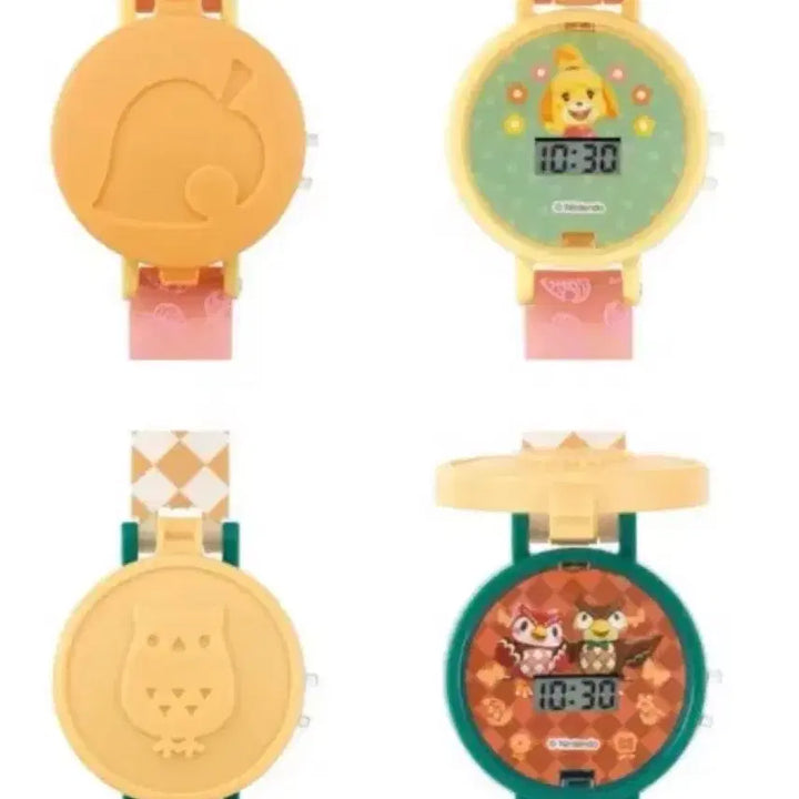 [BUNJANG] Animal Crossing: New Horizons "Doki Doki Watch" Gacha (Isabelle, Blathers + Celeste) / 모여봐요 동물의 숲 두근두근 워치 손목 시계 가챠 여울, 부엉+부옥