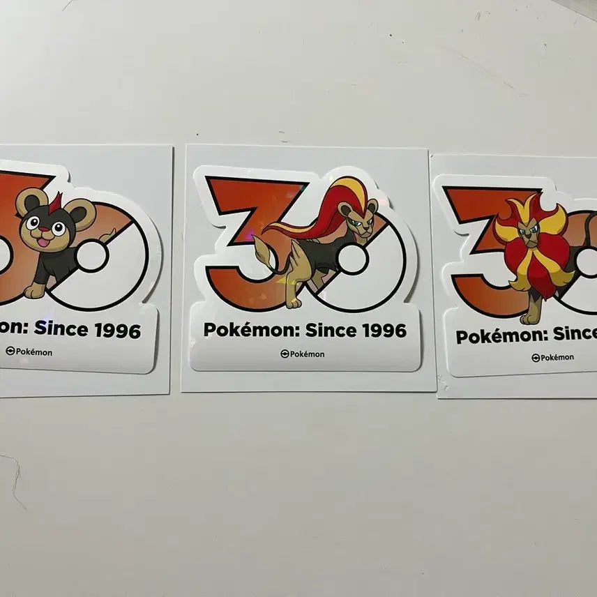 [BUNJANG] Pokemon 30th Anniversary Sticker Set: Leo Leo &amp; Fire Leo / 포켓몬 30주년 스티커 레오꼬+화염레오