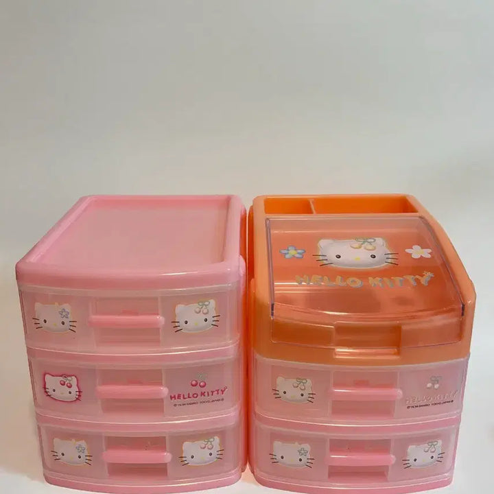 [BUNJANG] Kitty Cherry 3-Tier Drawer Chest Bundle Set / 키티체리3단서랍장(일괄)