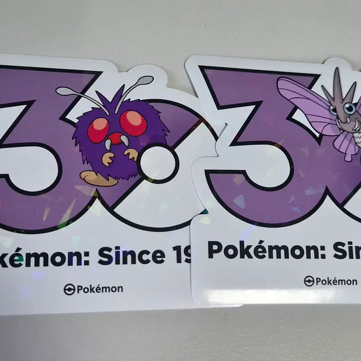 [BUNJANG] Pokemon 30th Anniversary Logo Stickers (Konpang &amp; Donari) / 포켓몬 30주년 로고 스티커 콘팡, 도나리 판매합니당