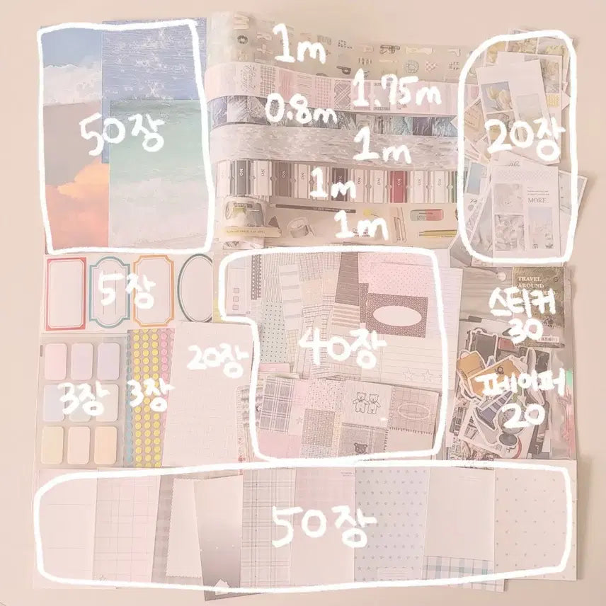 [BUNJANG] Diarry Deco Sticker Memo Pad Bundle Set / 다꾸 스티커 메모지 소분 일괄