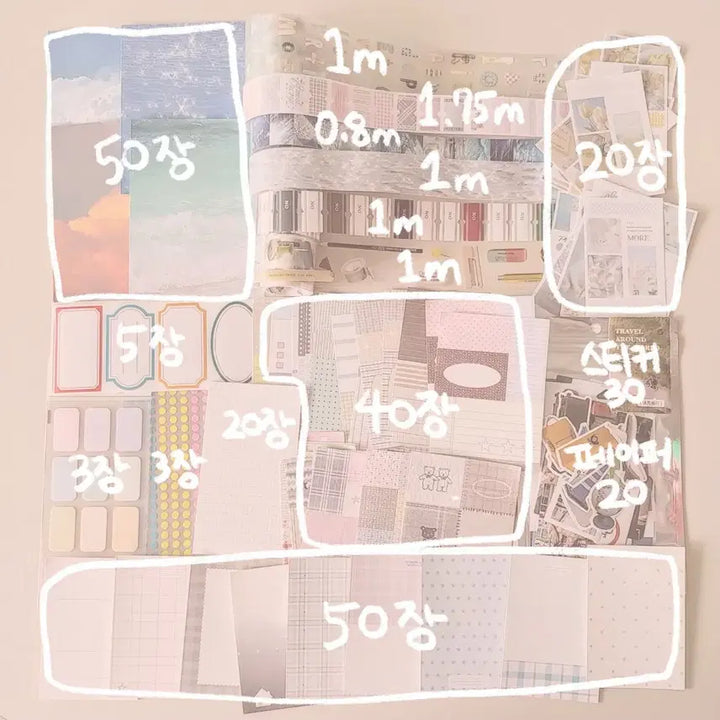[BUNJANG] Diarry Deco Sticker Memo Pad Bundle Set / 다꾸 스티커 메모지 소분 일괄