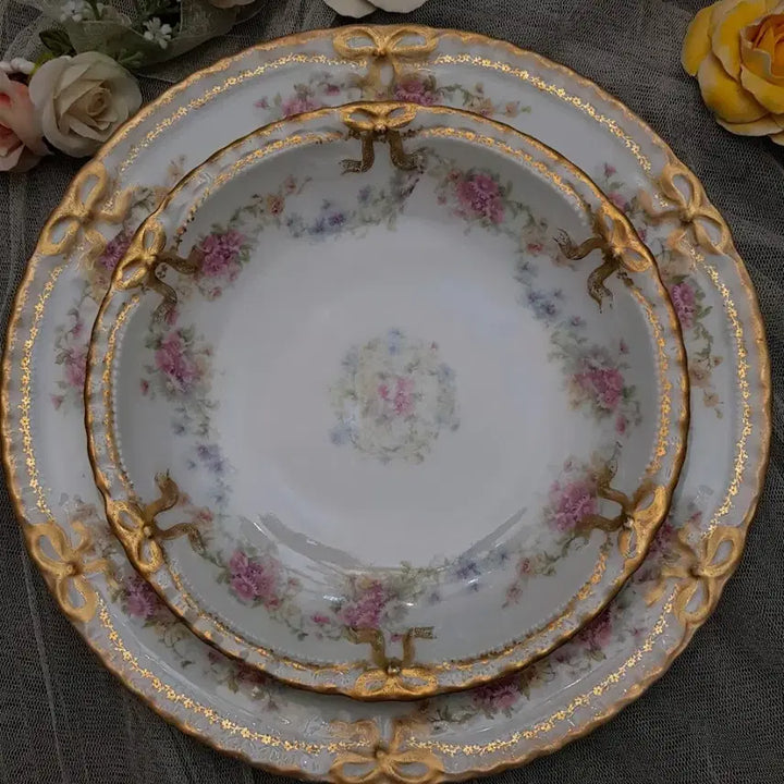 [BUNJANG] French Haviland Limoges Ball Plate / 프랑스하빌랜드 리모즈