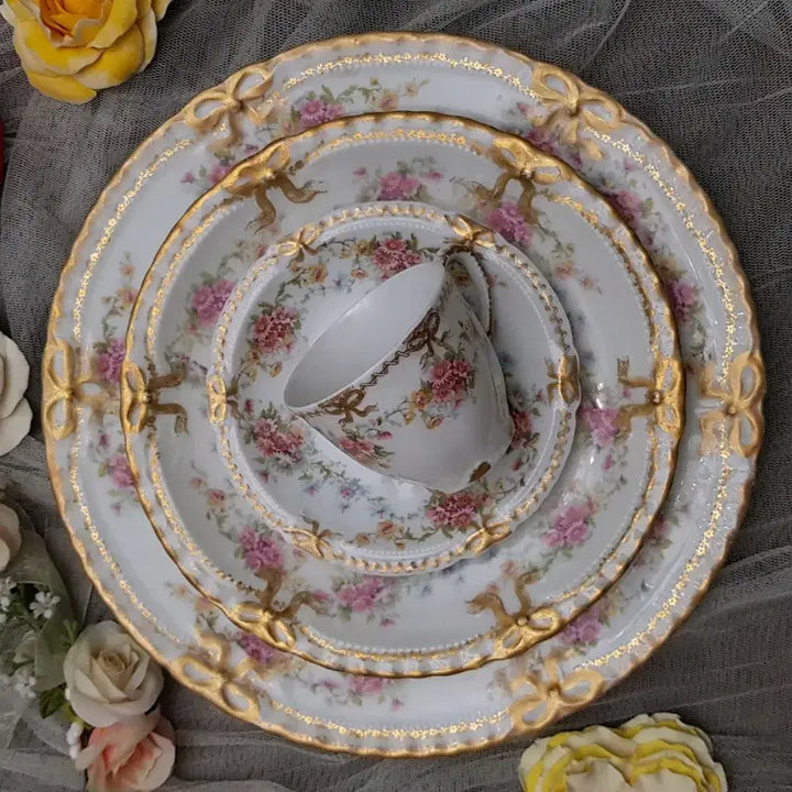 [BUNJANG] French Haviland Limoges Ball Plate / 프랑스하빌랜드 리모즈